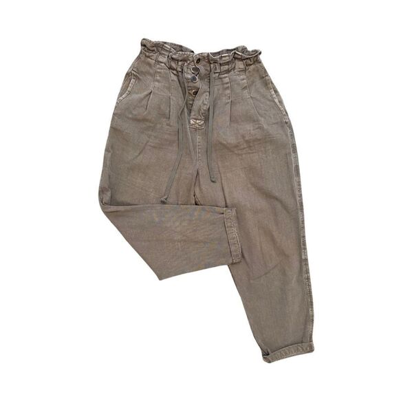 Free People Margate Pleated Slouchy Fabric Pants - Picture 1 of 6